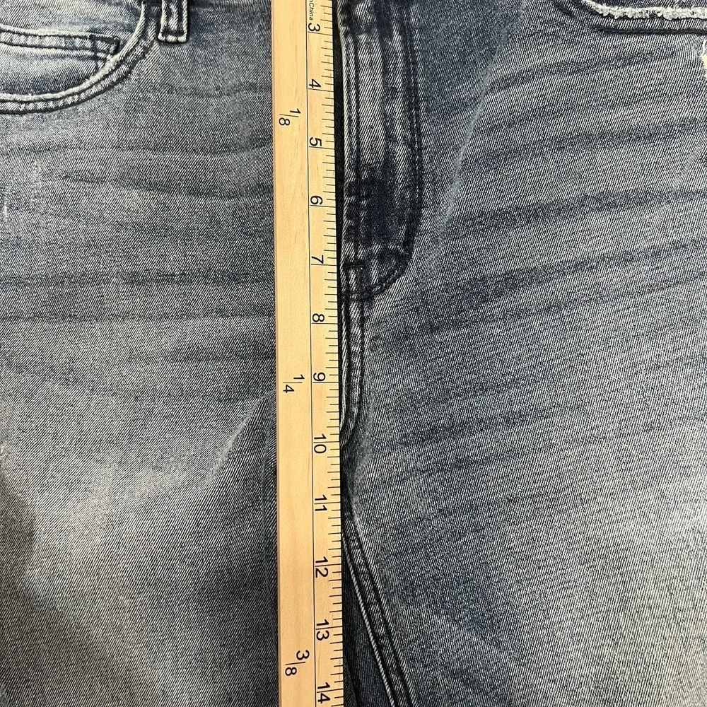 Vervet Distressed High Rise Crop‎ Straight Leg Denim Jeans Sz 30 - Picture 8 of 10